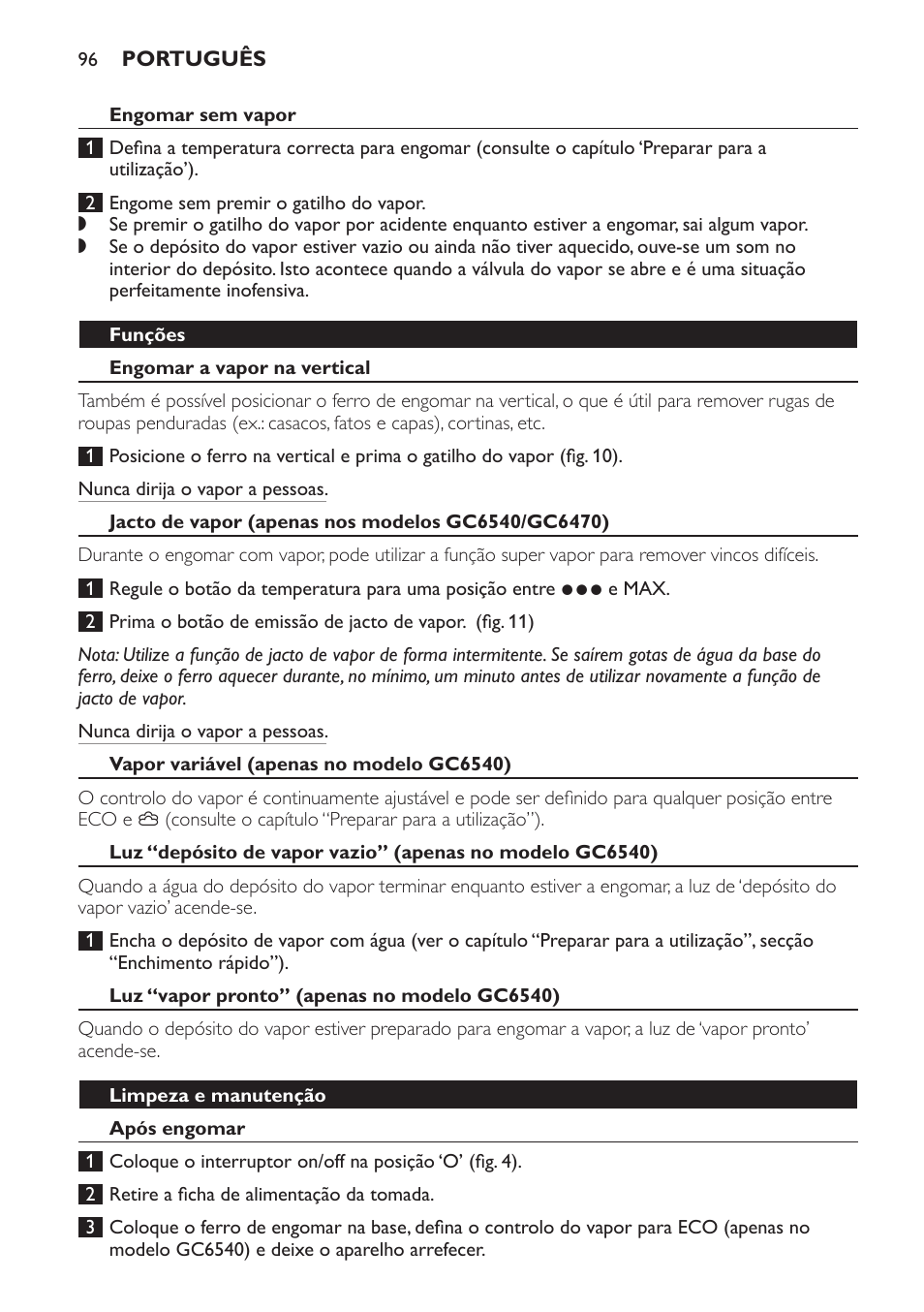 Philips Centrale vapeur haute pression User Manual | Page 96 / 120