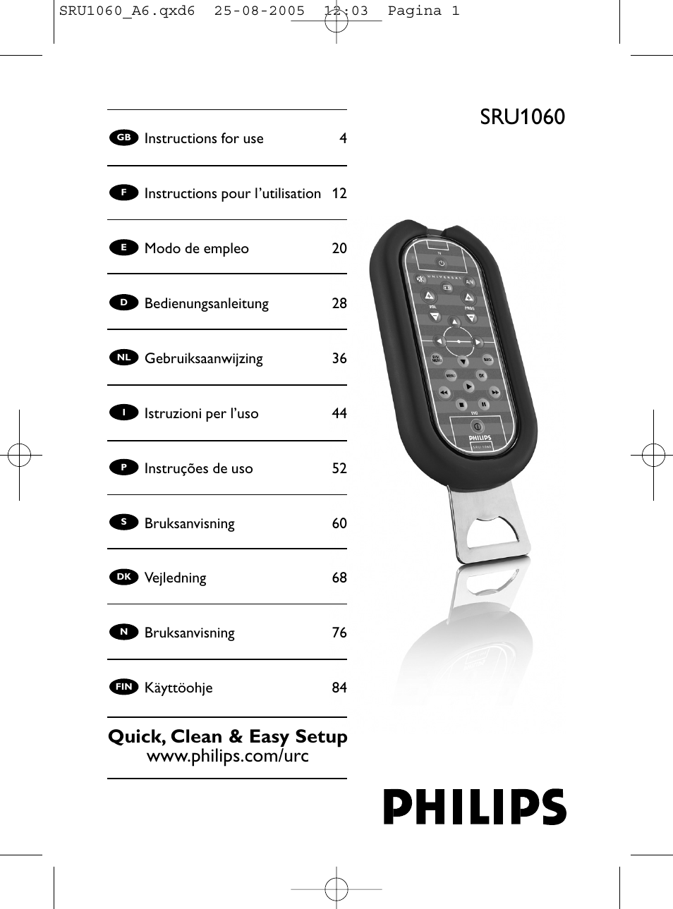 Philips Télécommande universelle User Manual | 111 pages