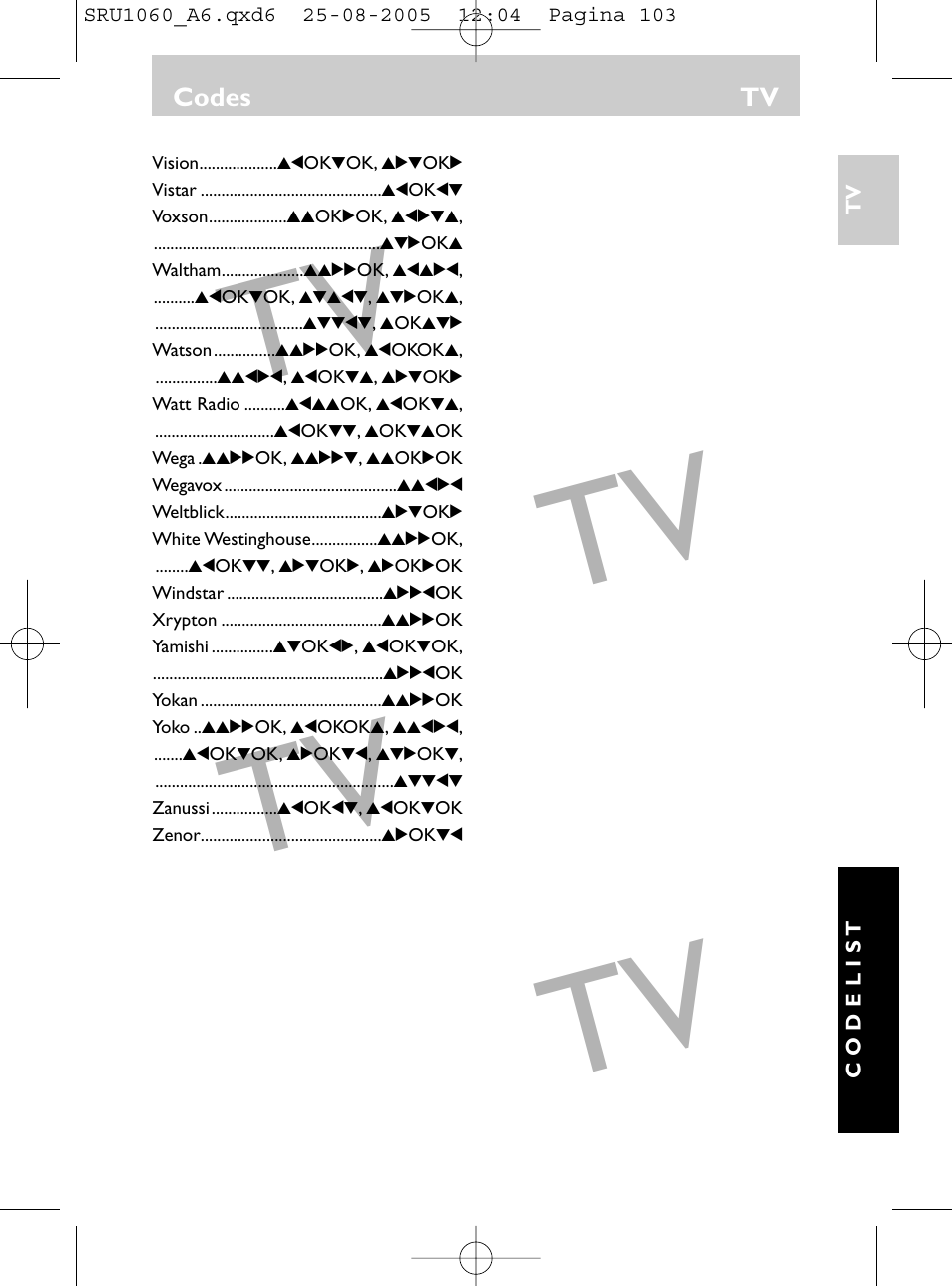 Philips Télécommande universelle User Manual | Page 102 / 111