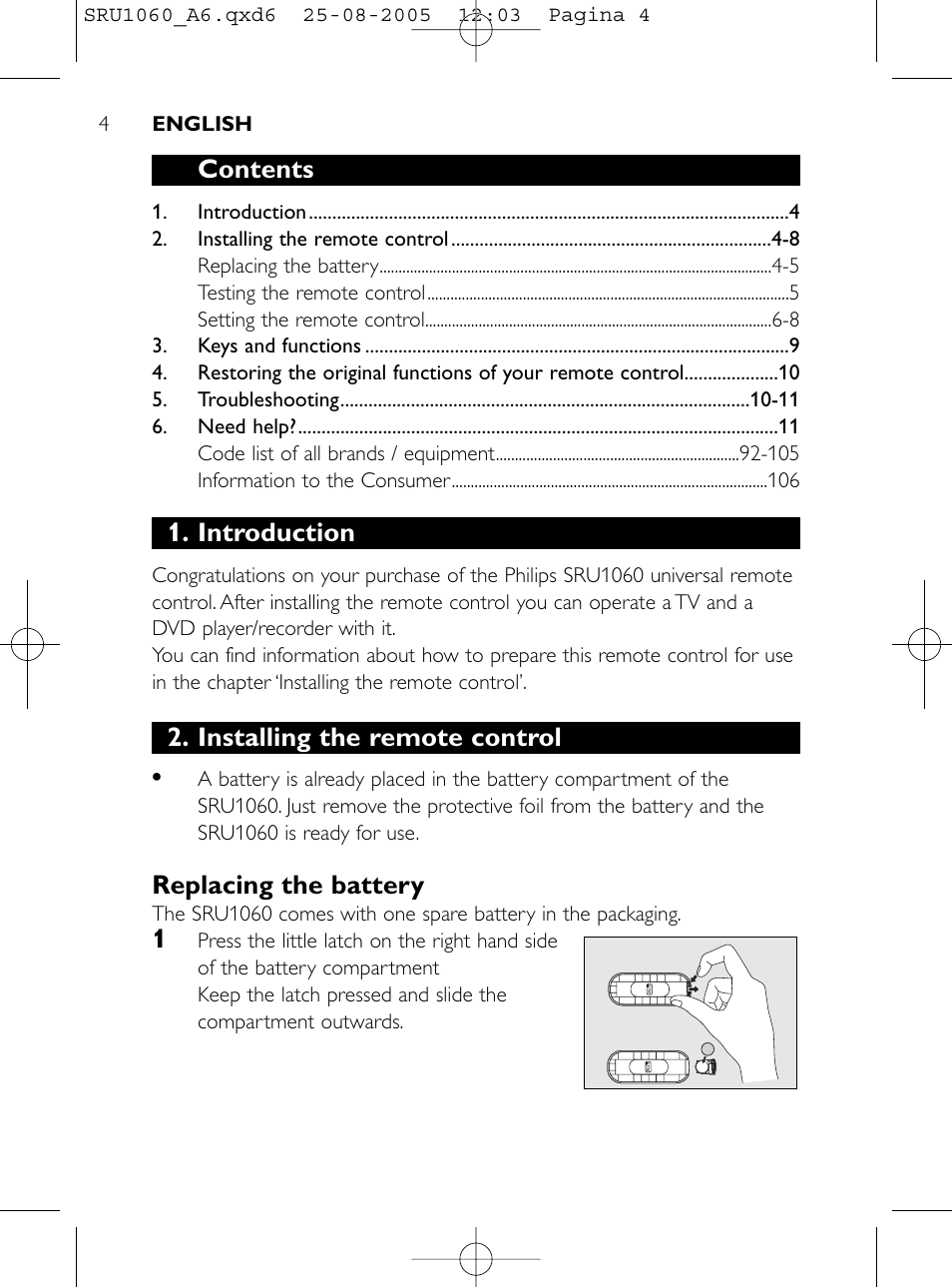 Philips Télécommande universelle User Manual | Page 3 / 111