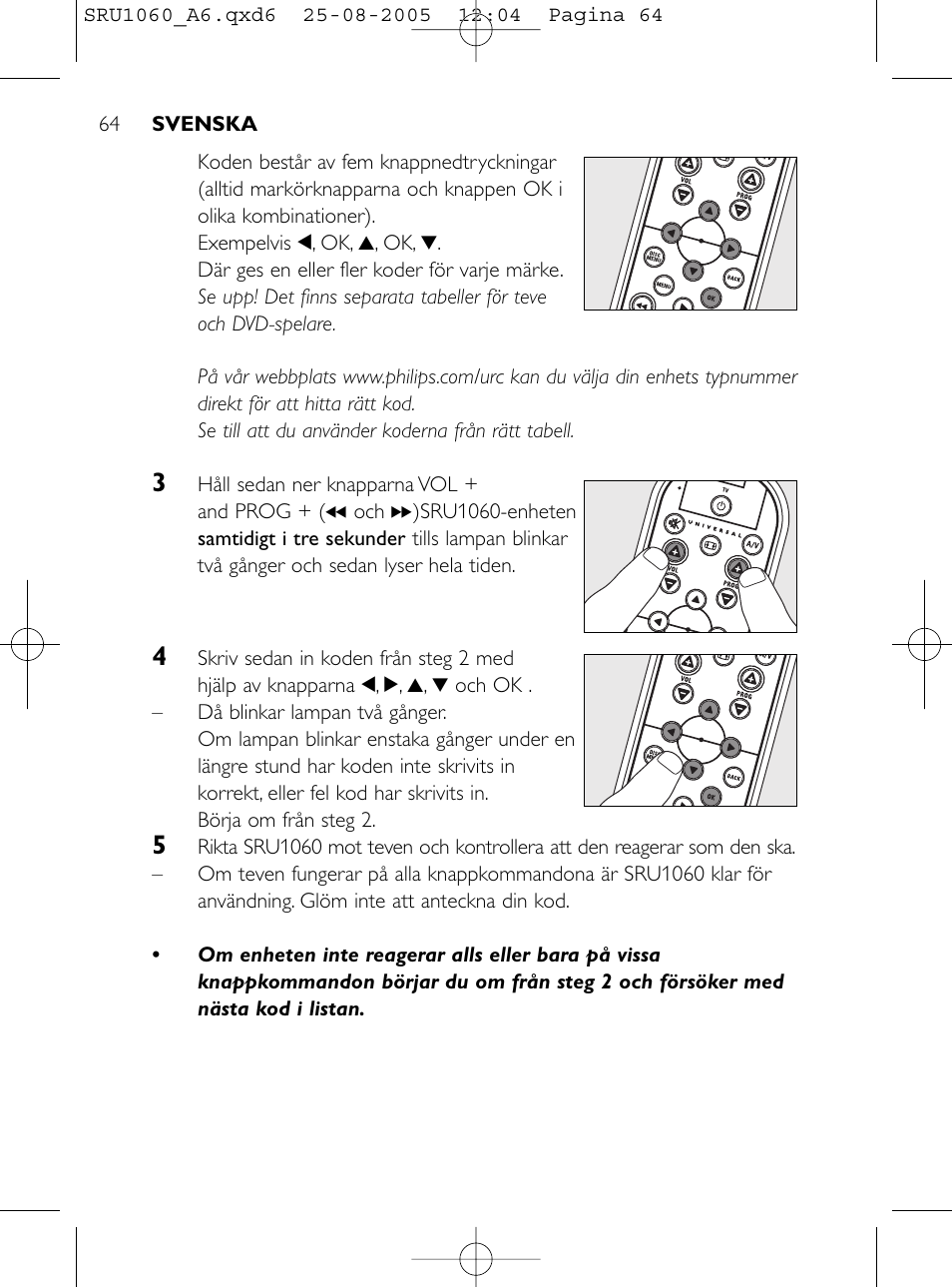 Philips Télécommande universelle User Manual | Page 63 / 111