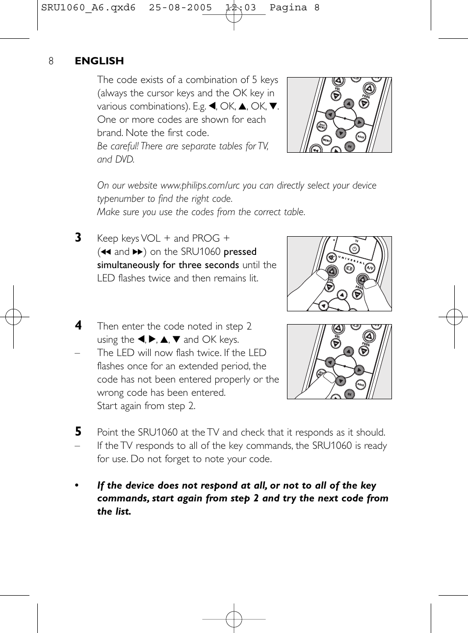 Philips Télécommande universelle User Manual | Page 7 / 111