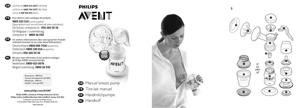 Philips AVENT Tire-lait manuel User Manual | 42 pages