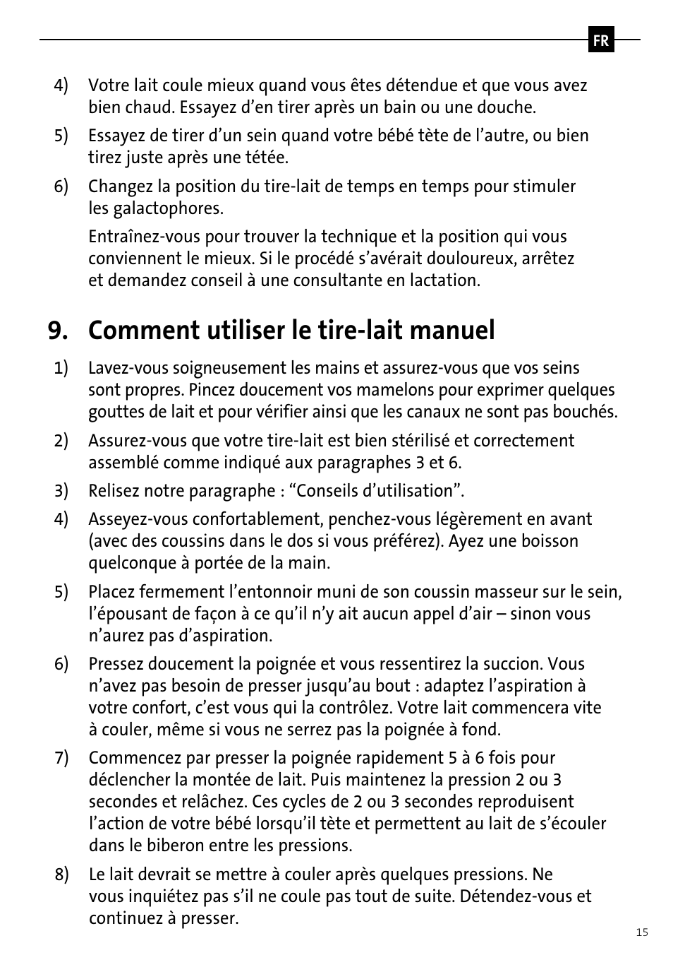 Comment utiliser le tire-lait manuel | Philips AVENT Tire-lait manuel User Manual | Page 17 / 42