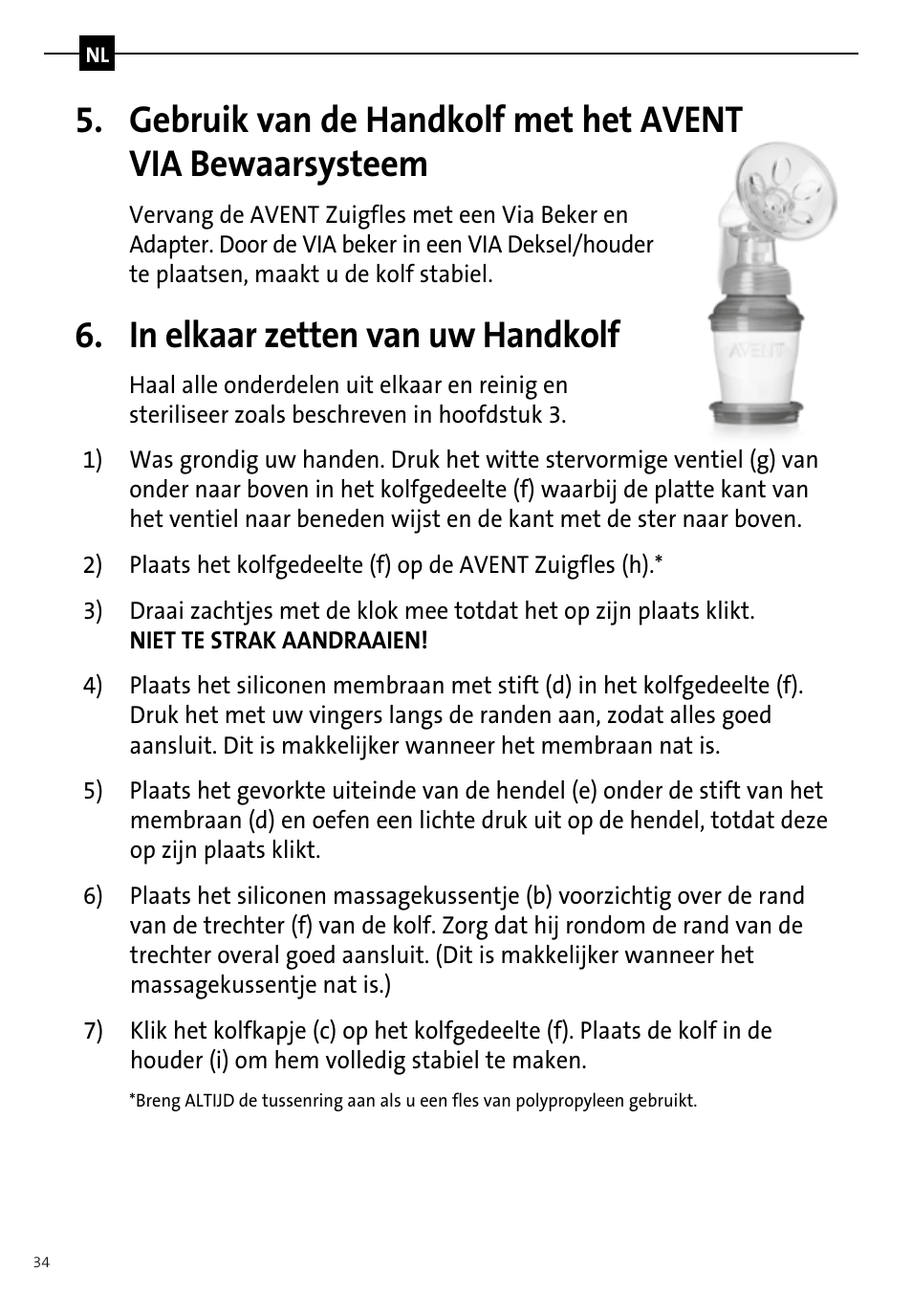 Philips AVENT Tire-lait manuel User Manual | Page 36 / 42