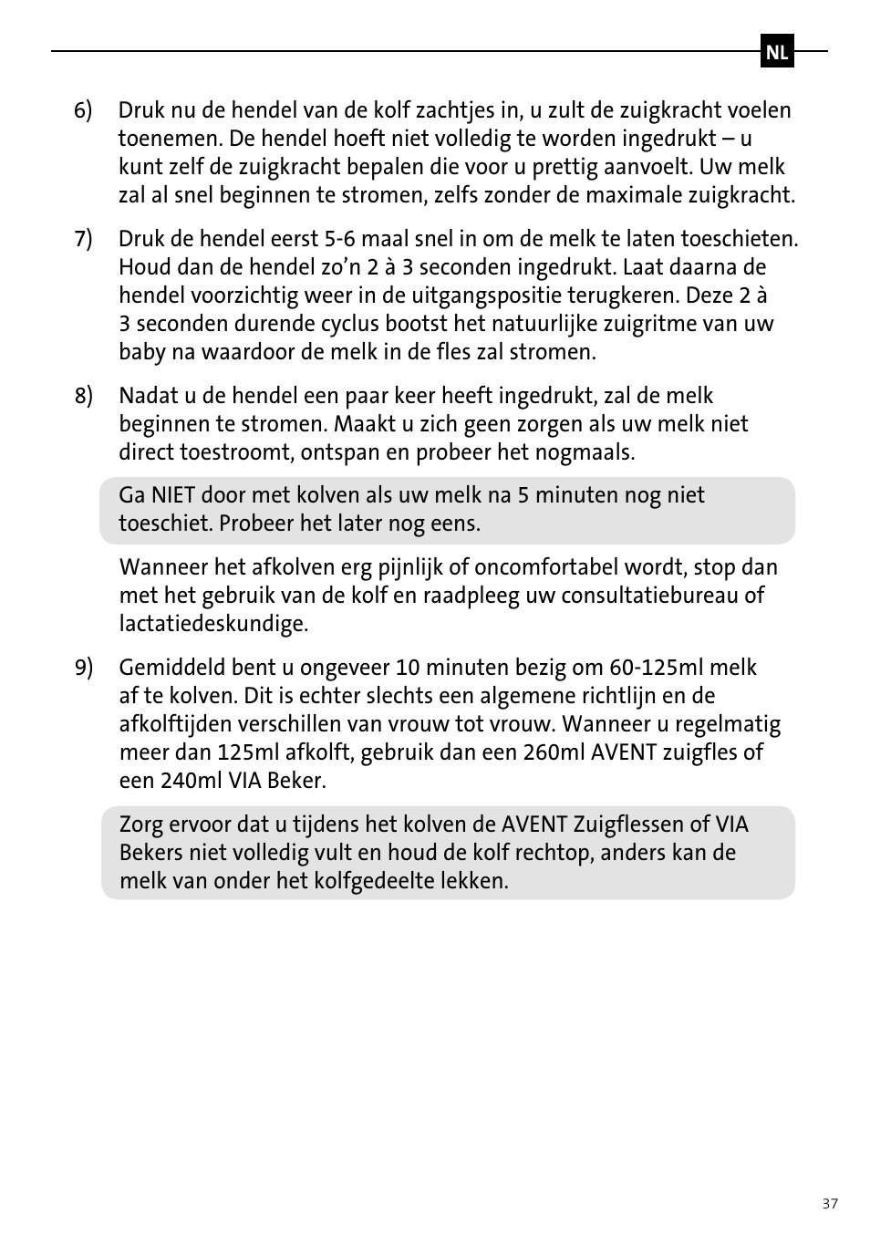 Philips AVENT Tire-lait manuel User Manual | Page 39 / 42