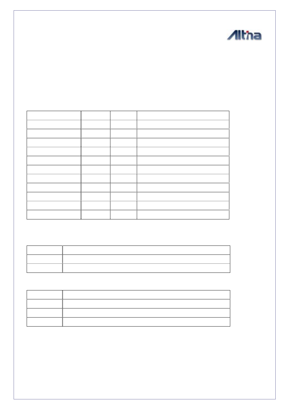 Gnss dop and active satellites (gsa), Example, Units | Value, Description, Gnss dop, Ctive, Atellites, Gsa) | Altina GPS 9540 User Manual | Page 10 / 14