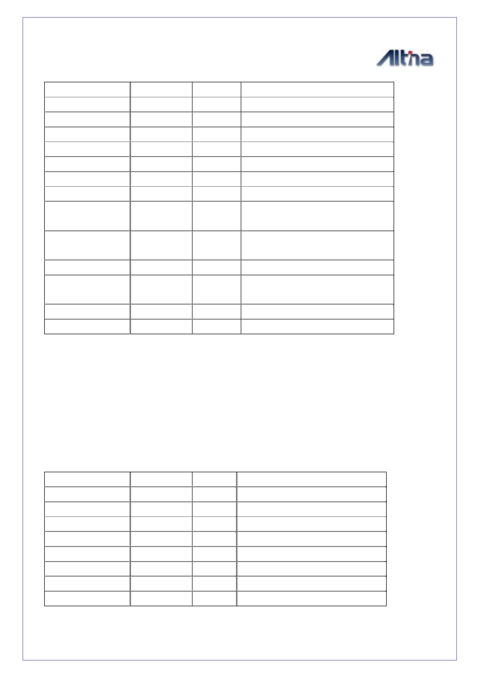 Example, Units, Description | Course over ground and ground speed (vtg), Ourse, Round and, Round, Peed, Vtg) | Altina GPS 9540 User Manual | Page 12 / 14