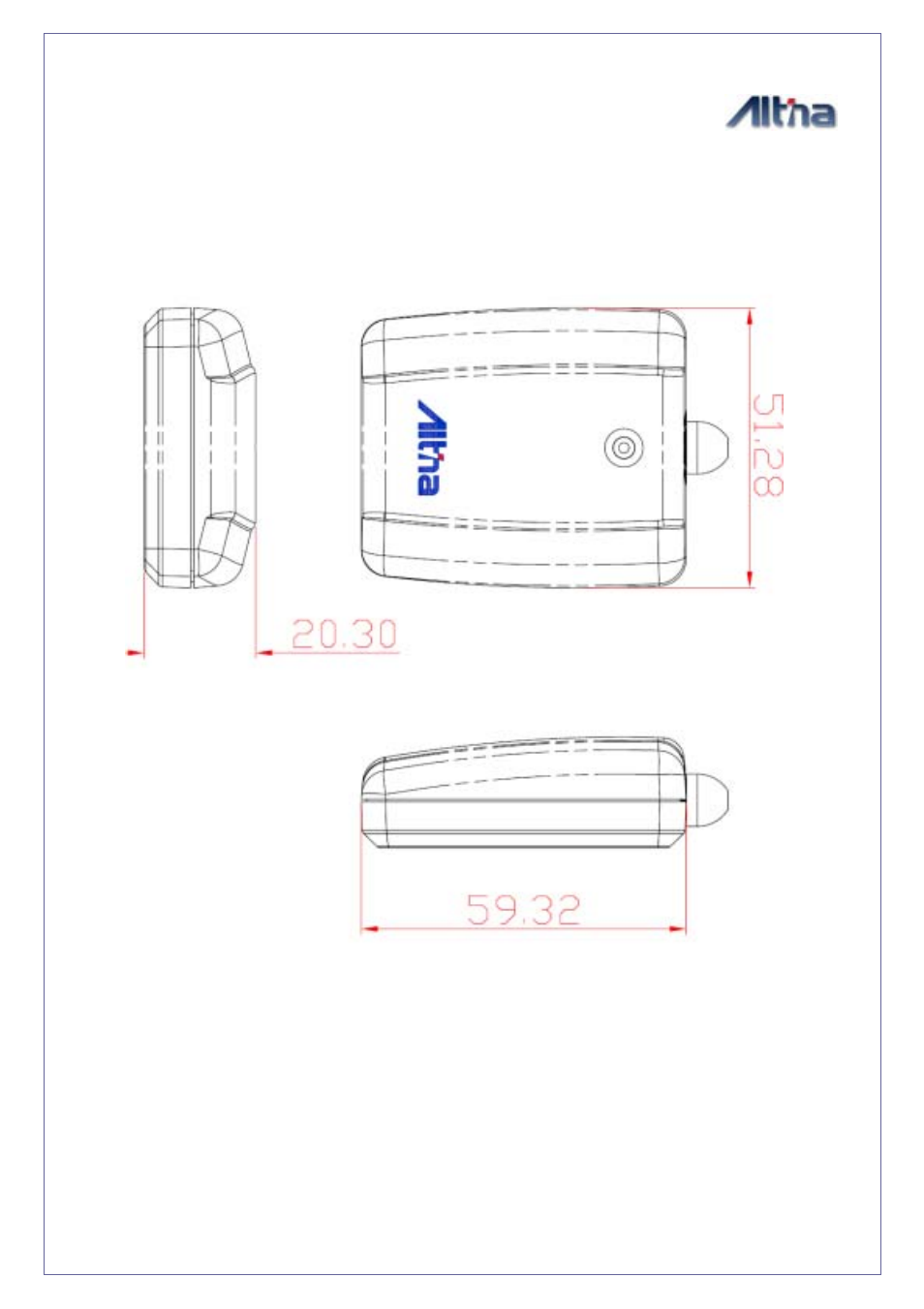 Hardware, Dimension, Imension | Altina GPS 9540 User Manual | Page 6 / 14