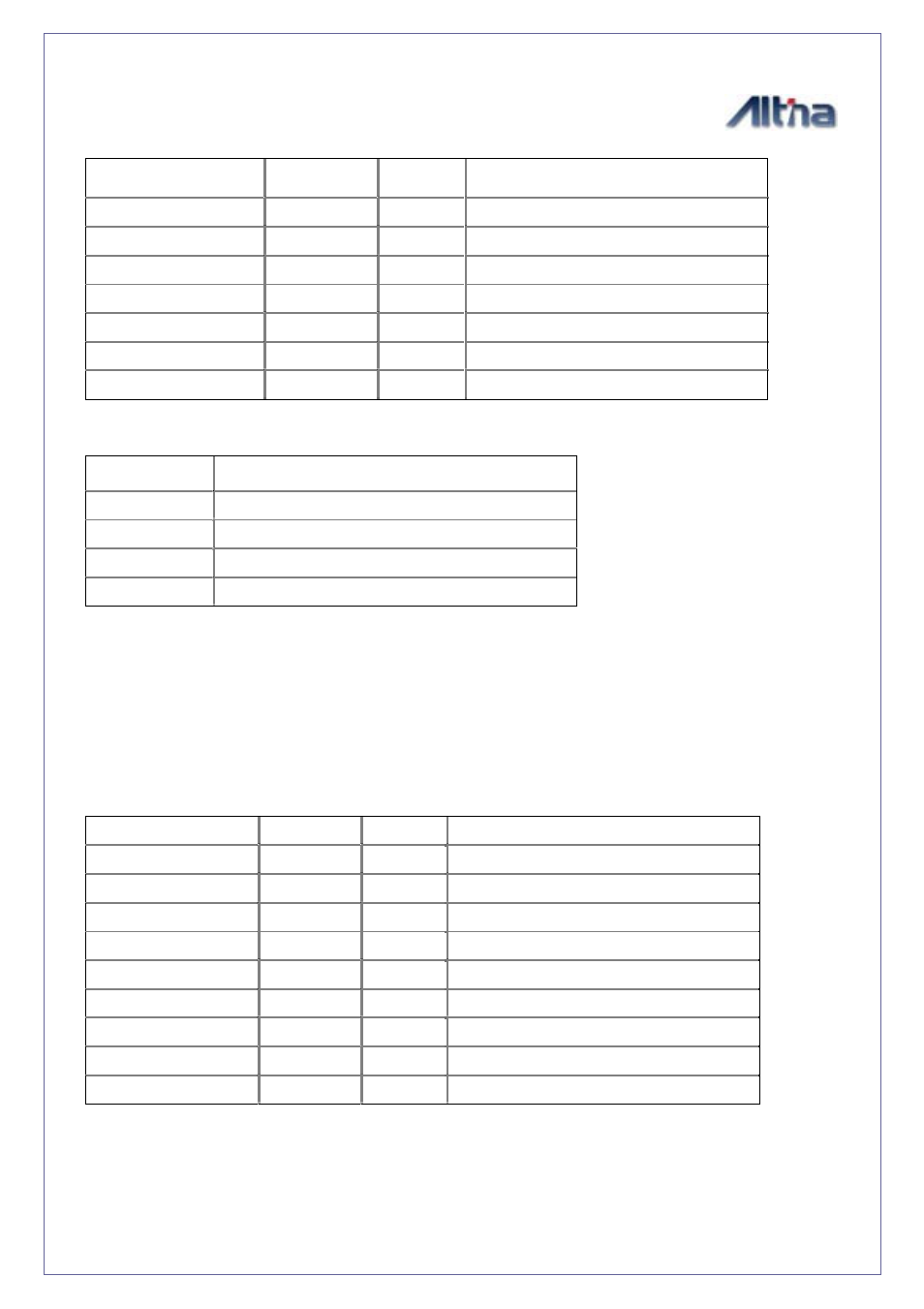 Example, Units, Value | Description, Geographic position with latitude/longitude(gll), Eographic, Osition with, Atitude, Ongitude, Gll) | Altina GPS 9540 User Manual | Page 9 / 14