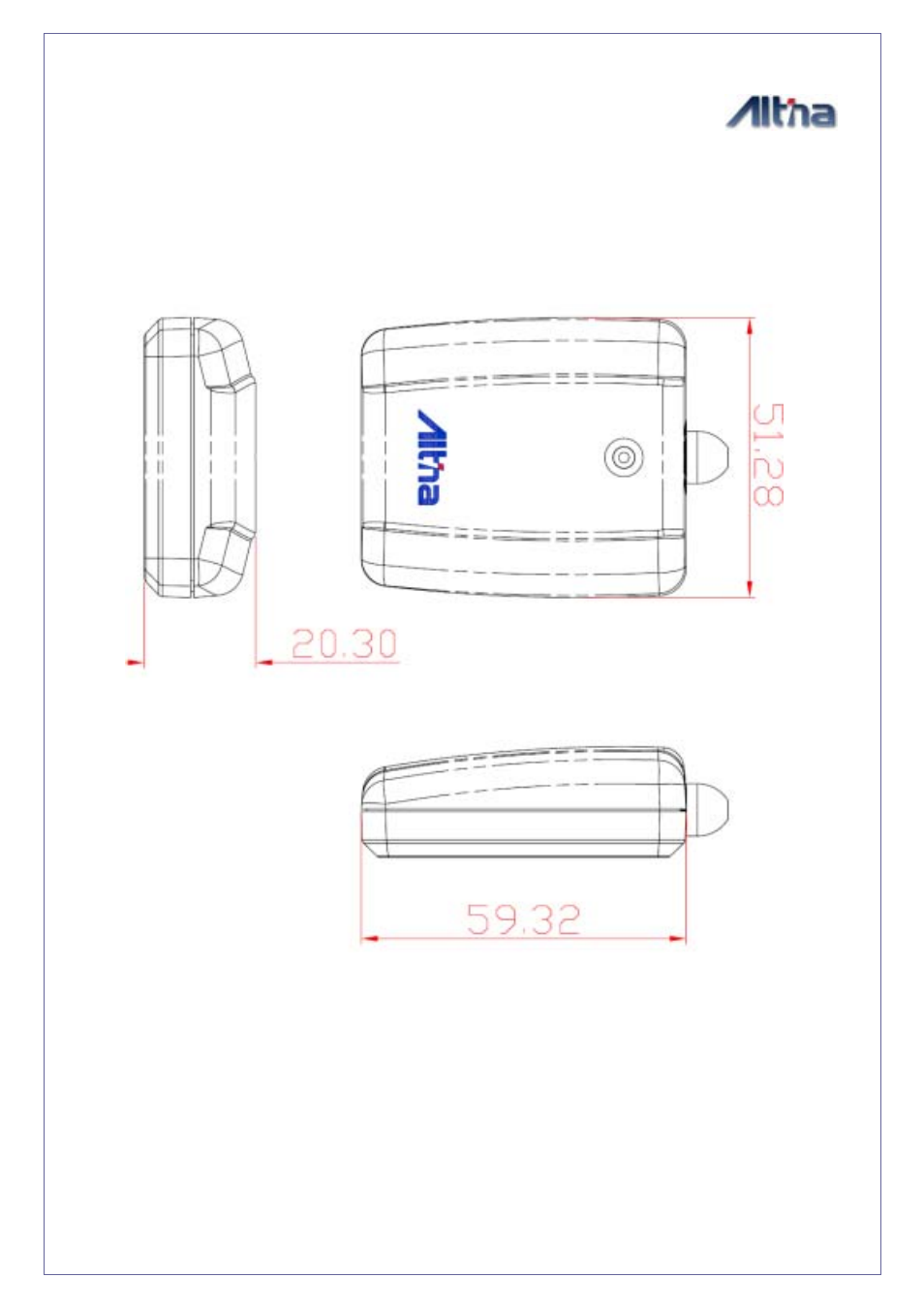 Hardware, Dimension | Altina GGM308U User Manual | Page 6 / 14