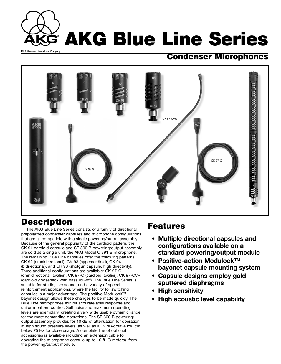 AKG Acoustics CK 97-CVR User Manual | 4 pages