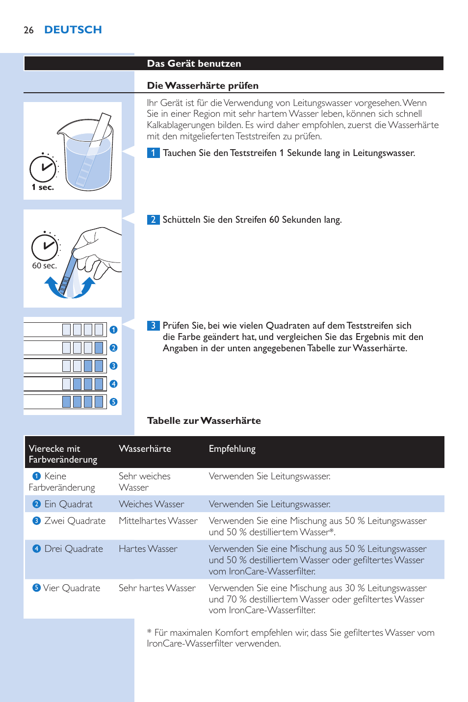 Philips PerfectCare Xpress Fer vapeur haute pression User Manual | Page 26 / 78