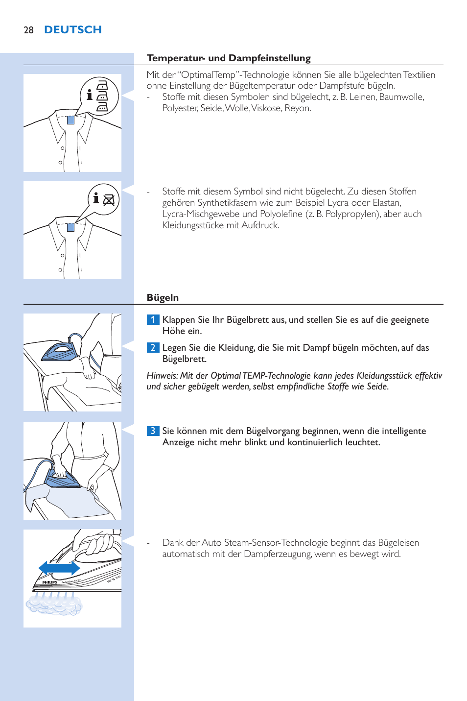 Philips PerfectCare Xpress Fer vapeur haute pression User Manual | Page 28 / 78