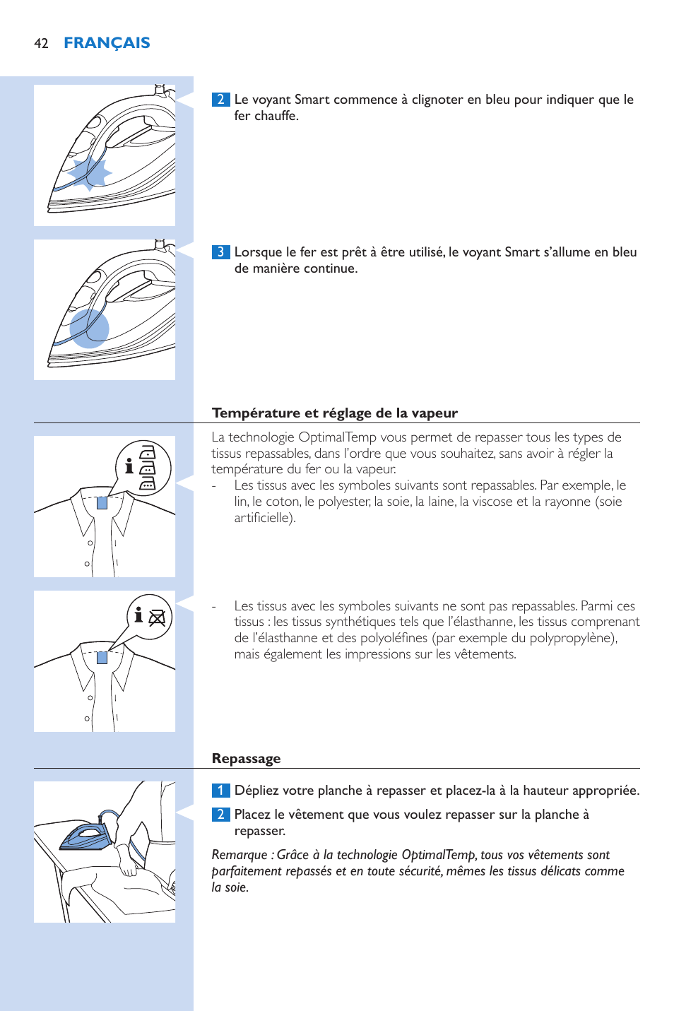 Philips PerfectCare Xpress Fer vapeur haute pression User Manual | Page 42 / 78