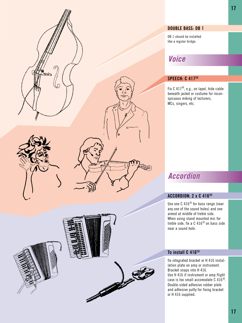 Accordion, Accordion voice voice | AKG Acoustics C 430 User Manual | Page 17 / 20