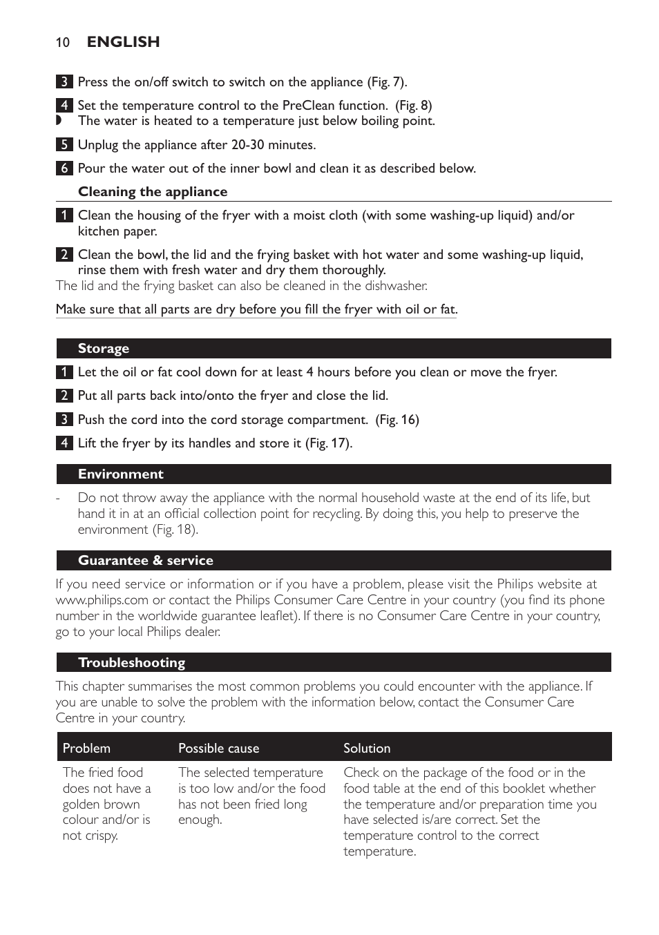 Philips Daily Collection Friteuse User Manual | Page 10 / 124