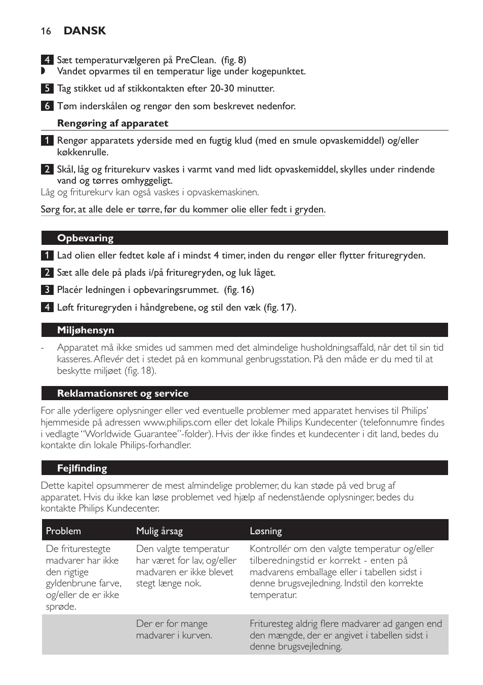 Philips Daily Collection Friteuse User Manual | Page 16 / 124