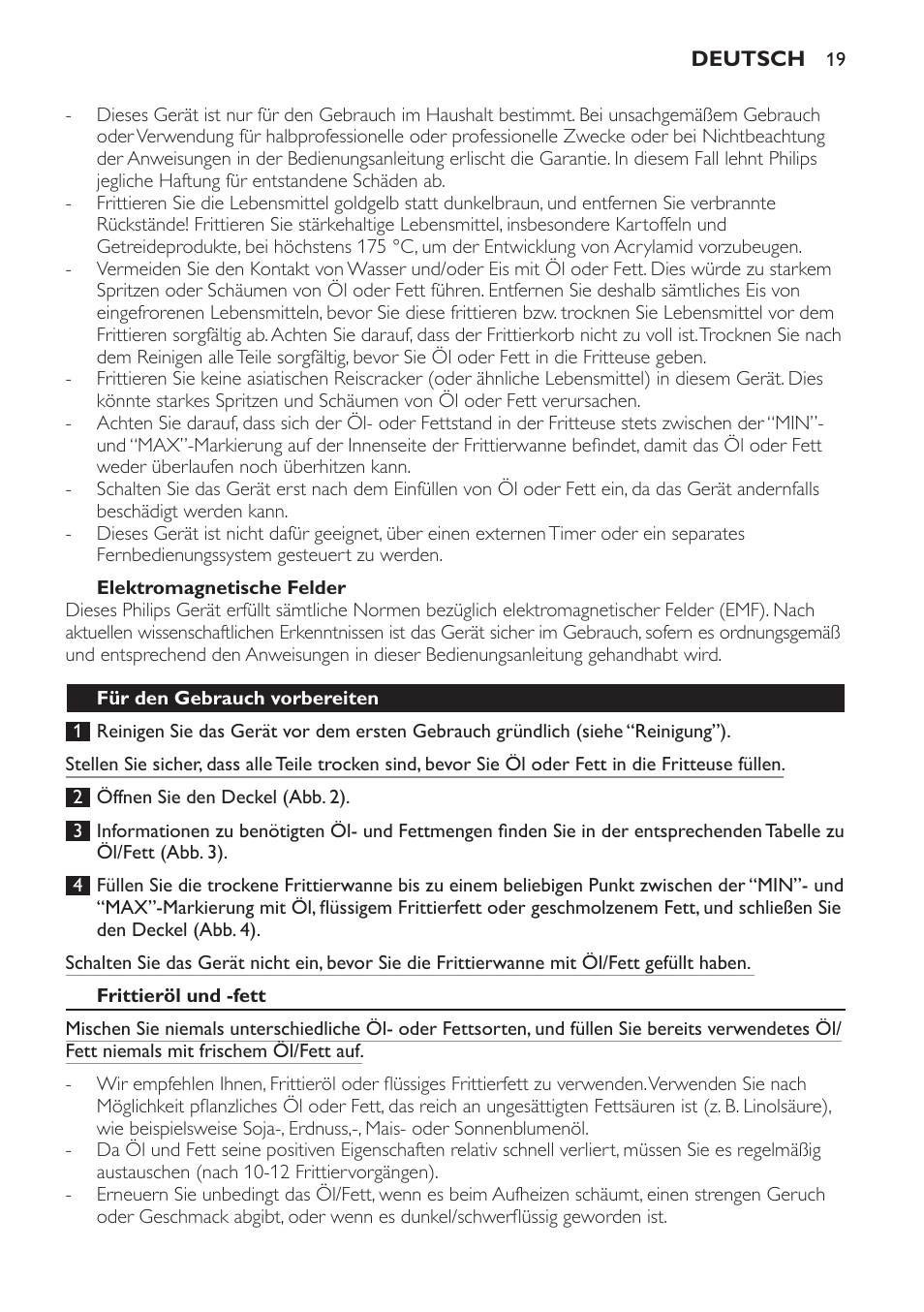 Philips Daily Collection Friteuse User Manual | Page 19 / 124