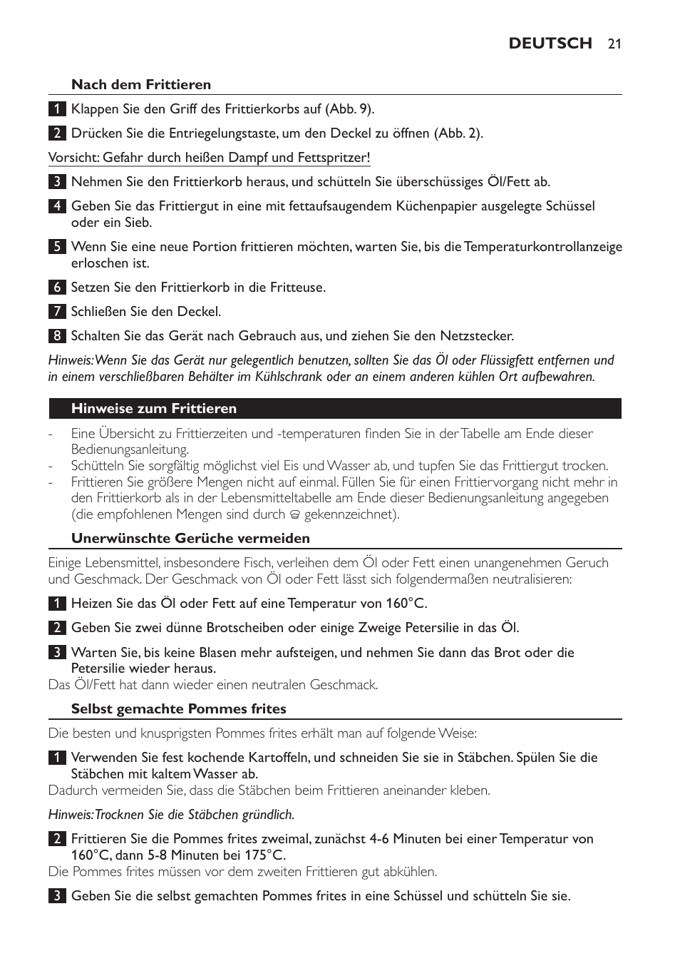 Philips Daily Collection Friteuse User Manual | Page 21 / 124