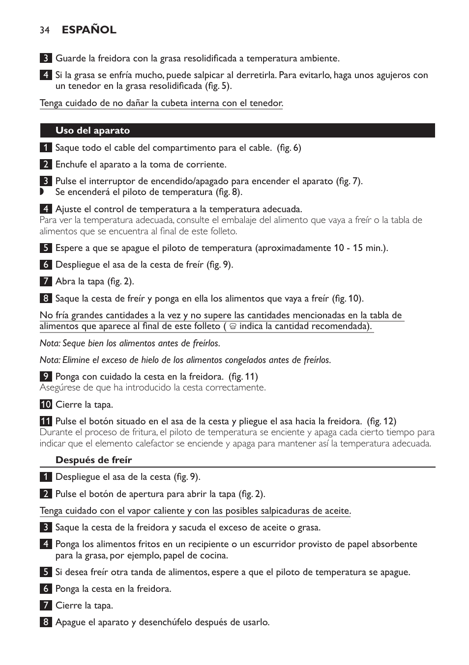 Philips Daily Collection Friteuse User Manual | Page 34 / 124