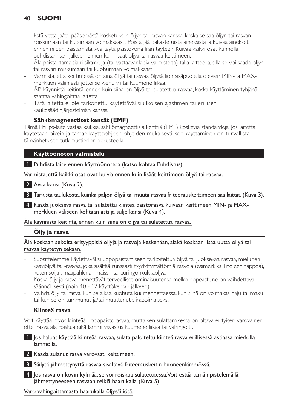 Philips Daily Collection Friteuse User Manual | Page 40 / 124