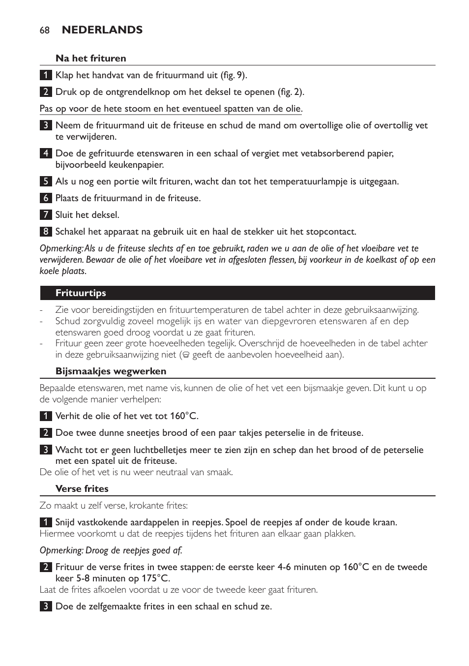 Philips Daily Collection Friteuse User Manual | Page 68 / 124