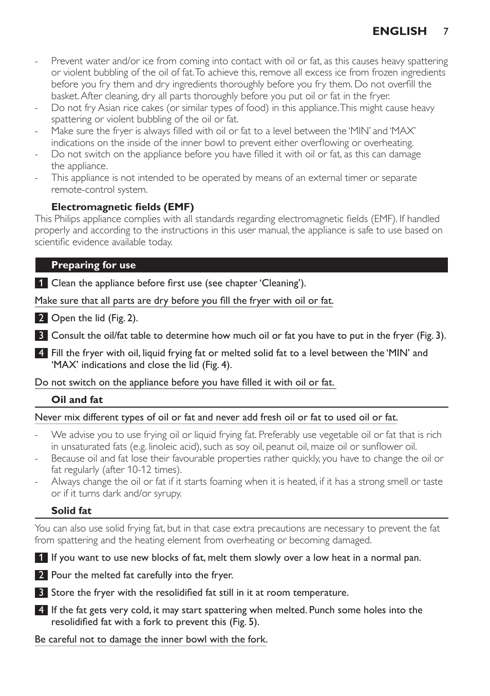 Philips Daily Collection Friteuse User Manual | Page 7 / 124