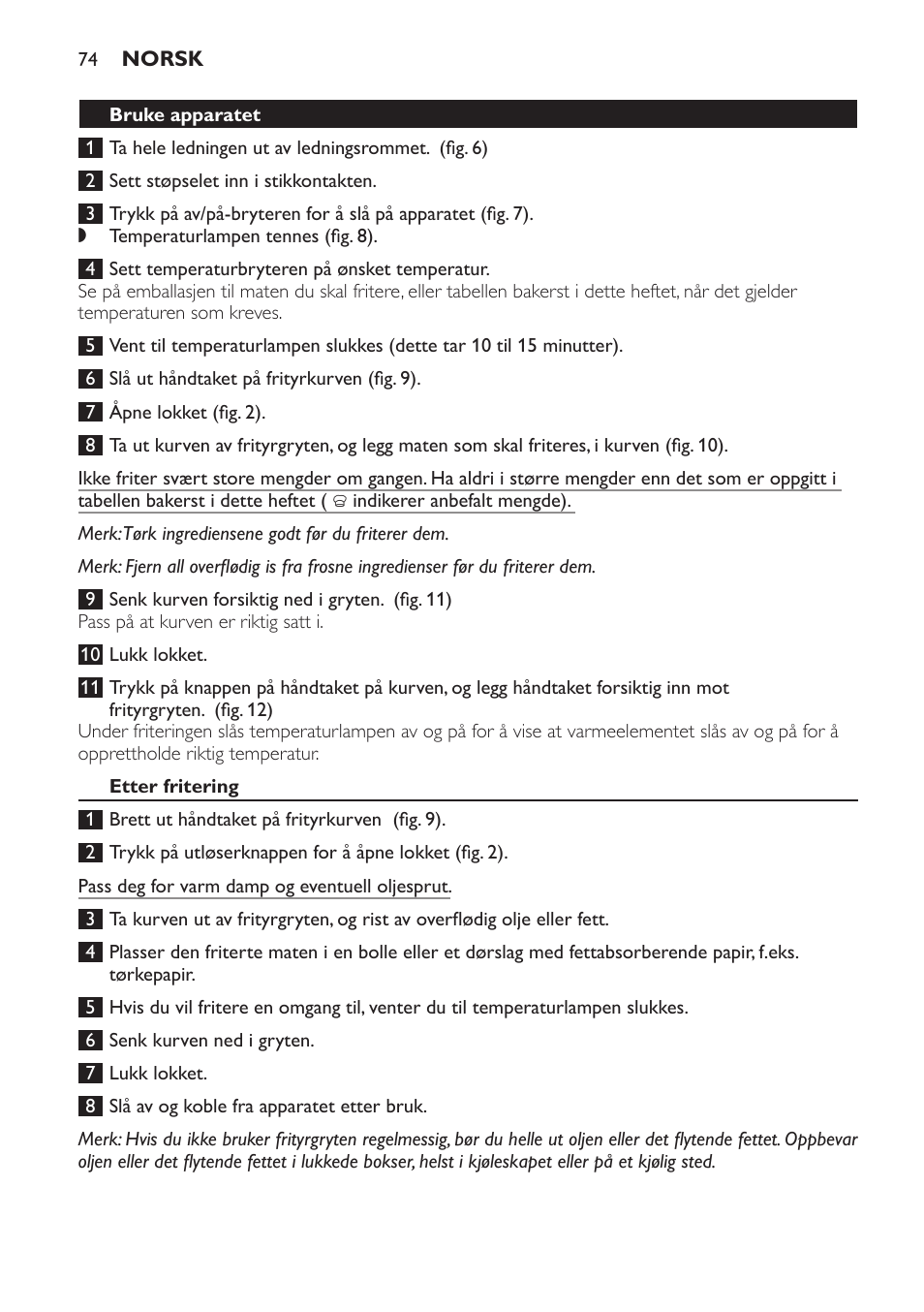 Philips Daily Collection Friteuse User Manual | Page 74 / 124