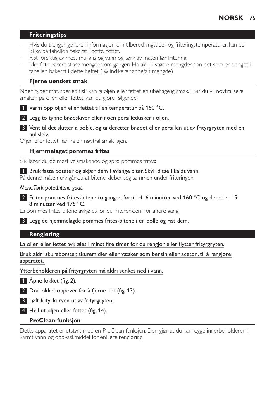 Philips Daily Collection Friteuse User Manual | Page 75 / 124
