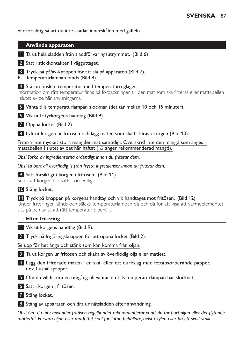 Philips Daily Collection Friteuse User Manual | Page 87 / 124