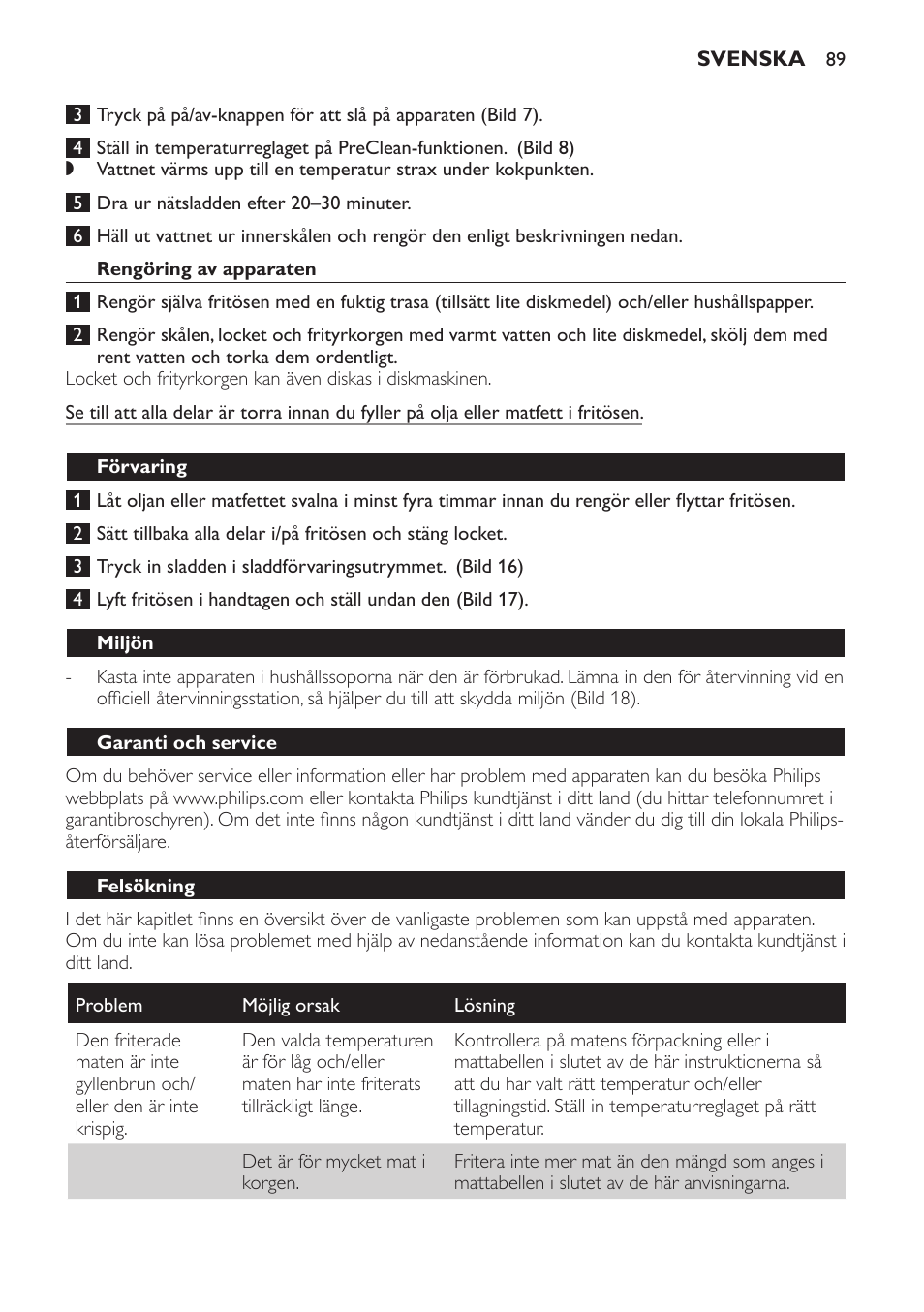 Philips Daily Collection Friteuse User Manual | Page 89 / 124