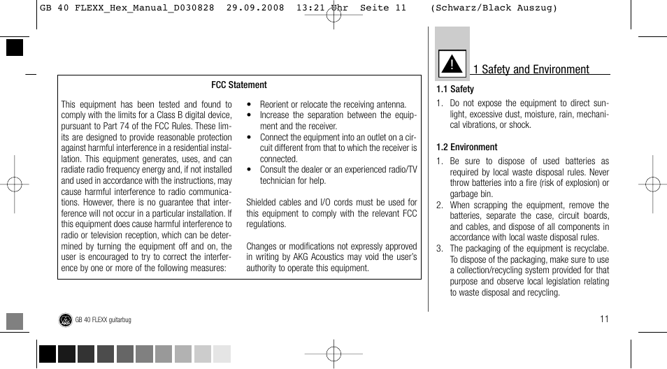 AKG Acoustics FLEXX GUITARBUG GB 40 User Manual | Page 11 / 52