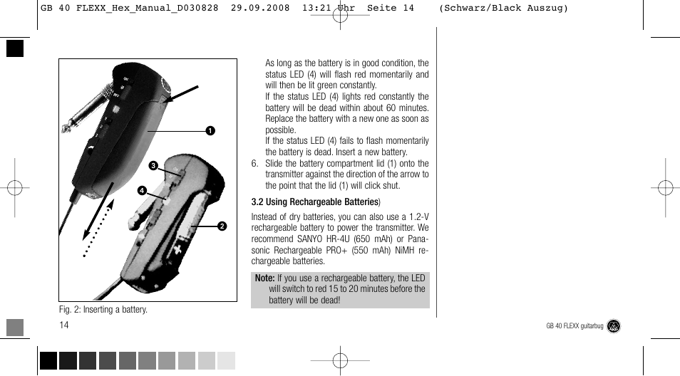 AKG Acoustics FLEXX GUITARBUG GB 40 User Manual | Page 14 / 52