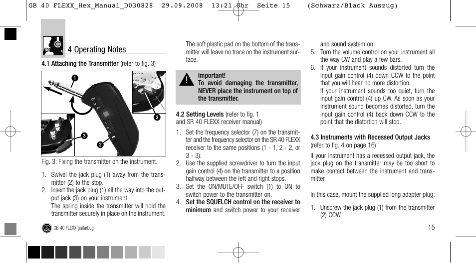 AKG Acoustics FLEXX GUITARBUG GB 40 User Manual | Page 15 / 52