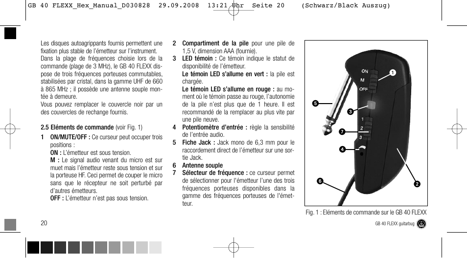 AKG Acoustics FLEXX GUITARBUG GB 40 User Manual | Page 20 / 52