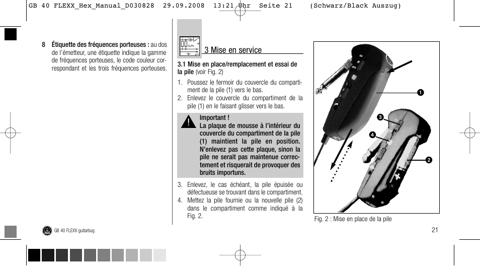 AKG Acoustics FLEXX GUITARBUG GB 40 User Manual | Page 21 / 52