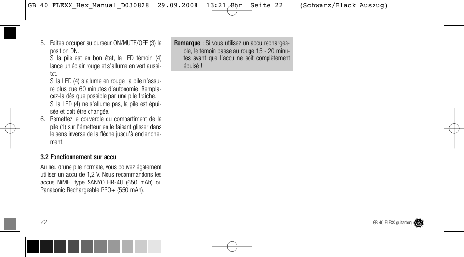 AKG Acoustics FLEXX GUITARBUG GB 40 User Manual | Page 22 / 52