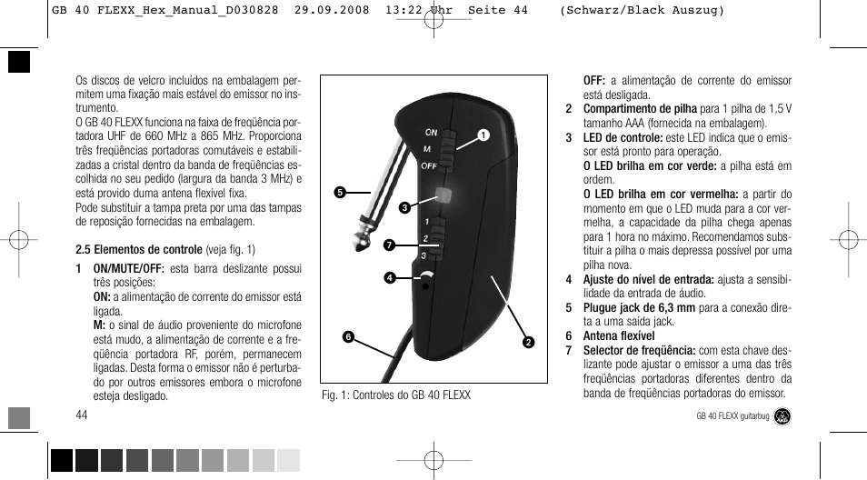 AKG Acoustics FLEXX GUITARBUG GB 40 User Manual | Page 44 / 52