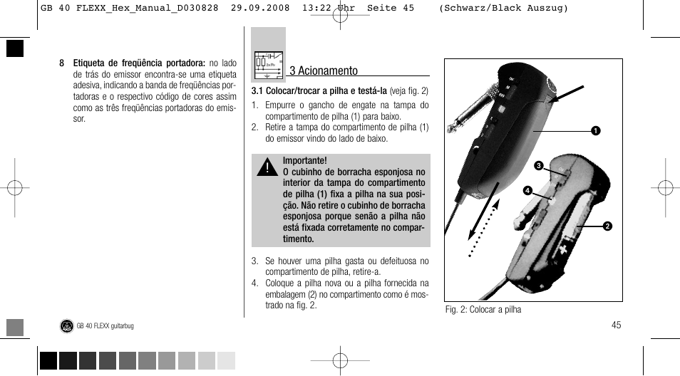 AKG Acoustics FLEXX GUITARBUG GB 40 User Manual | Page 45 / 52