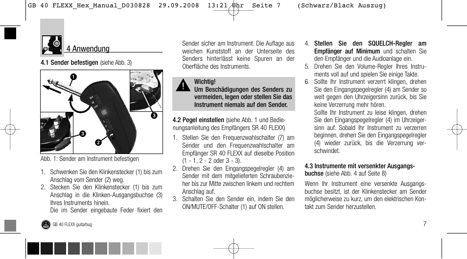 AKG Acoustics FLEXX GUITARBUG GB 40 User Manual | Page 7 / 52