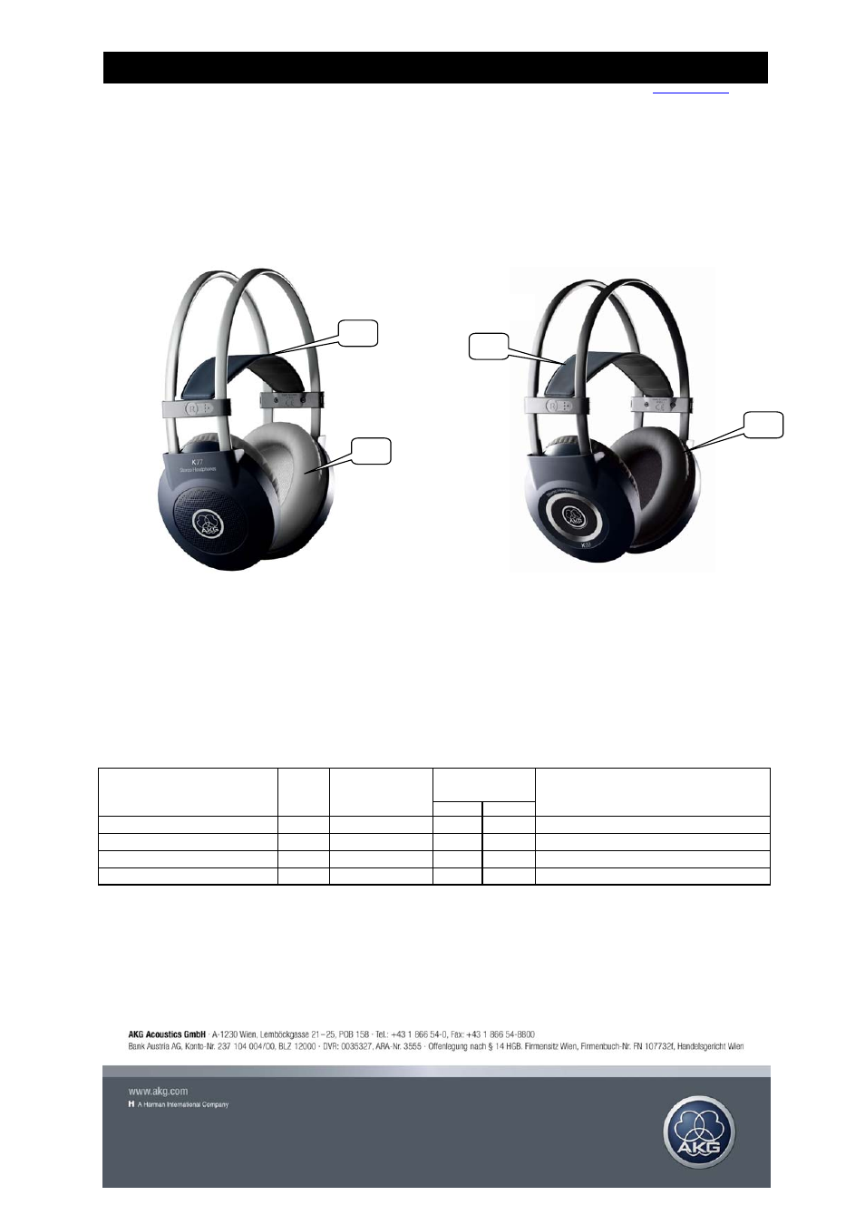 AKG Acoustics K99 User Manual | 1 page