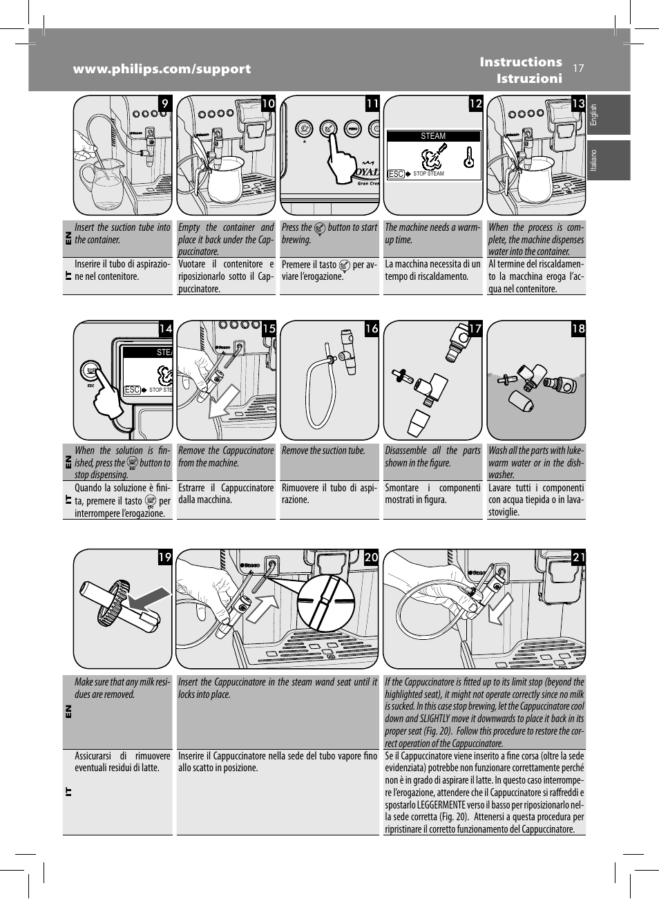 Philips Saeco Royal Machine espresso automatique User Manual | Page 17 / 56