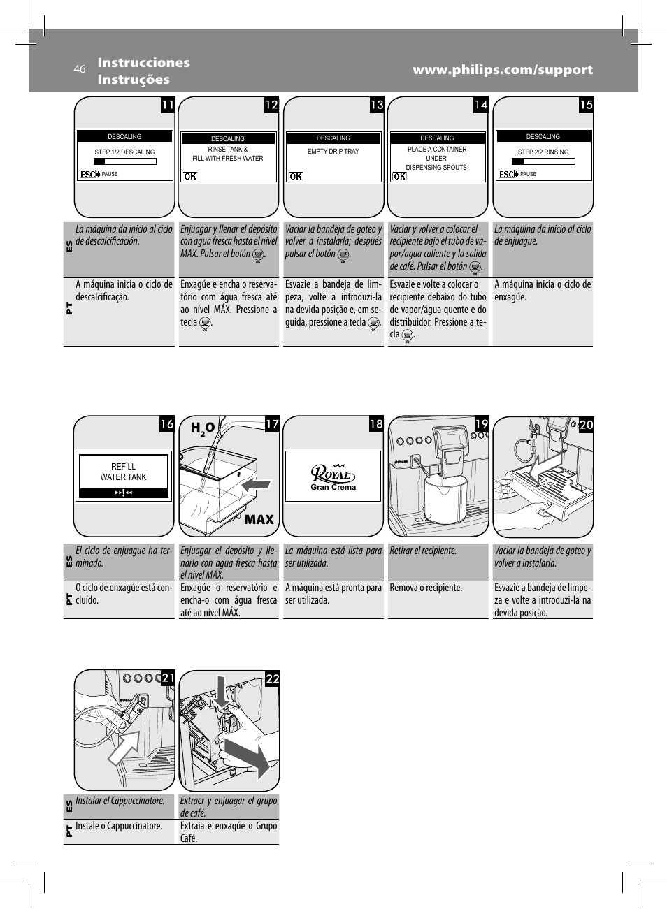 Omax | Philips Saeco Royal Machine espresso automatique User Manual | Page 46 / 56