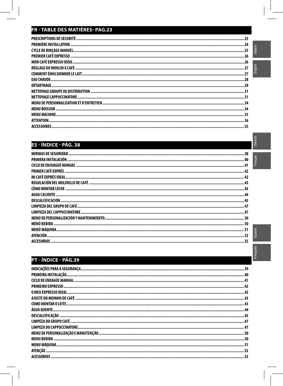 Philips Saeco Royal Machine espresso automatique User Manual | Page 5 / 56