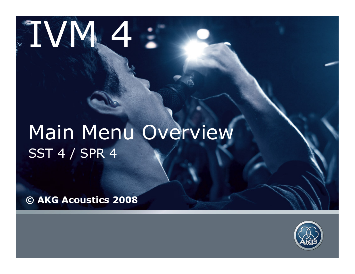 AKG Acoustics SST 4 User Manual | 8 pages