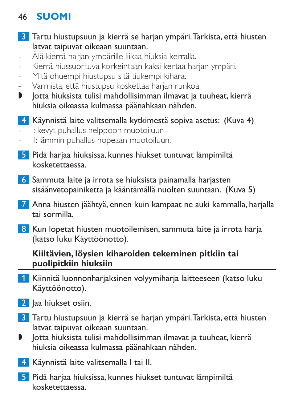 Philips Salon Airstylist Control Brosse coiffante User Manual | Page 46 / 104