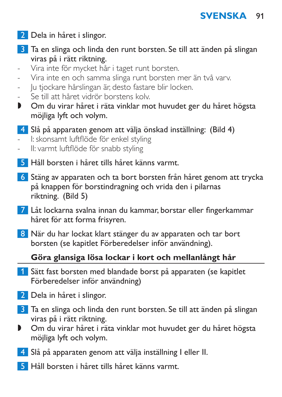 Philips Salon Airstylist Control Brosse coiffante User Manual | Page 91 / 104