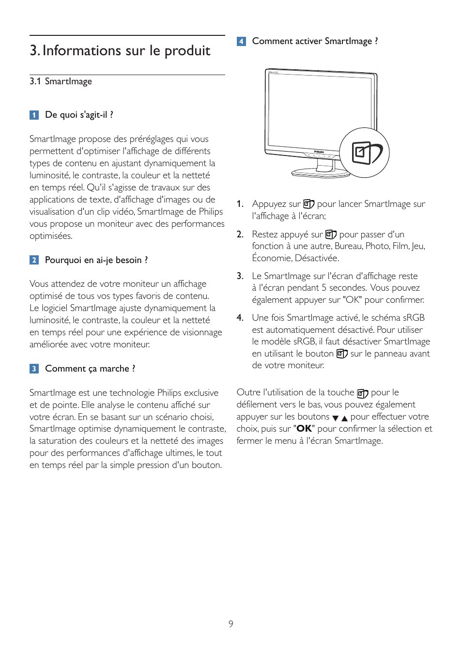 Informations sur le produit | Philips Brilliance Moniteur LCD avec SmartImage User Manual | Page 11 / 53