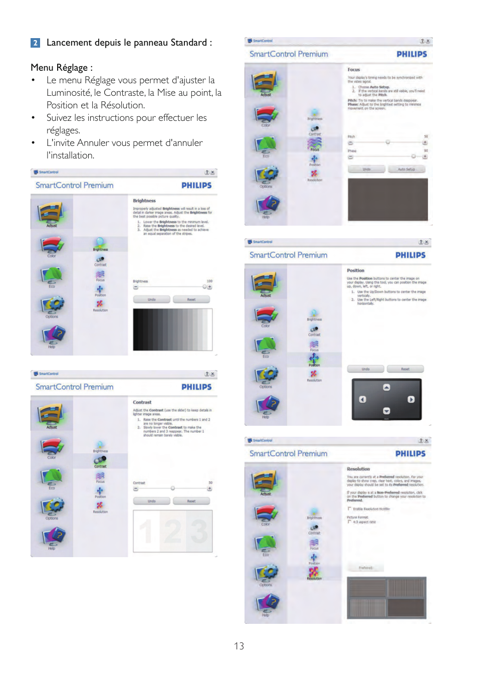 Philips Brilliance Moniteur LCD avec SmartImage User Manual | Page 15 / 53